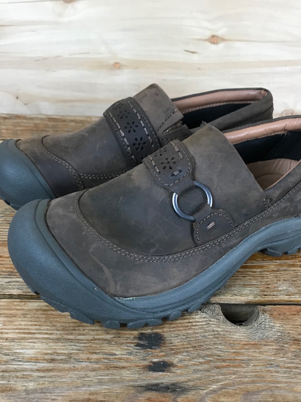 KEEN Kaci II Loafers Slip On Comfort Clog Shoes Dark Brown  Women's Size 6 EU 36